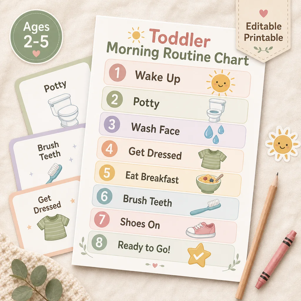 Toddler Morning Routine Chart